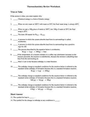 Scientific Calculator. . Thermochemistry review worksheet answers